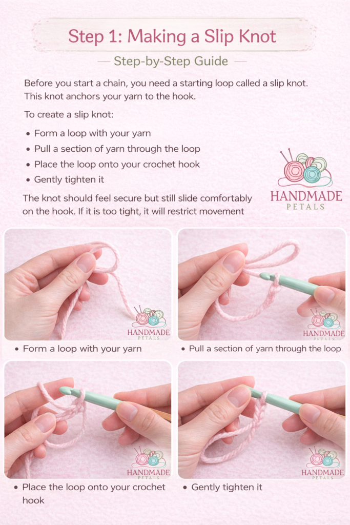 making a slip knot