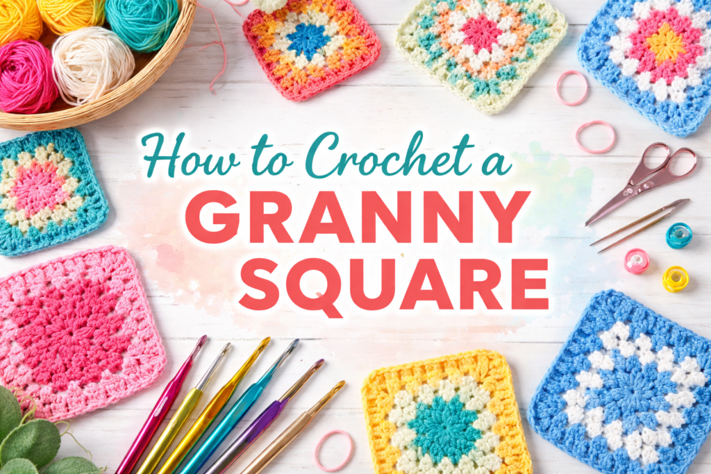 how to crochet a granny square
